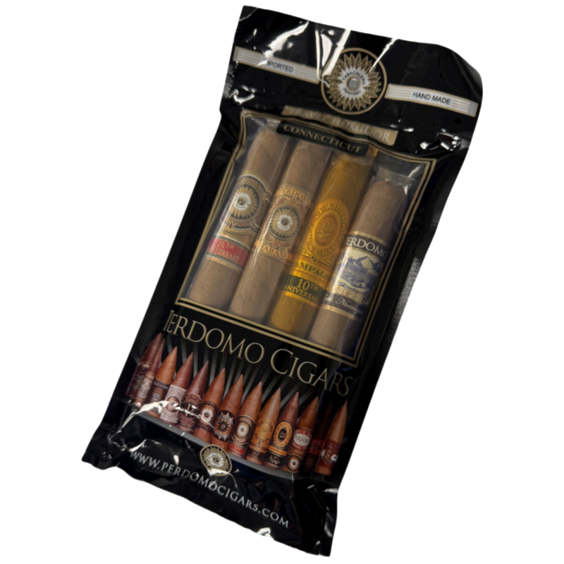 Perdomo Travel Humidor Assorted Maduro, 4-Cigar Sampler