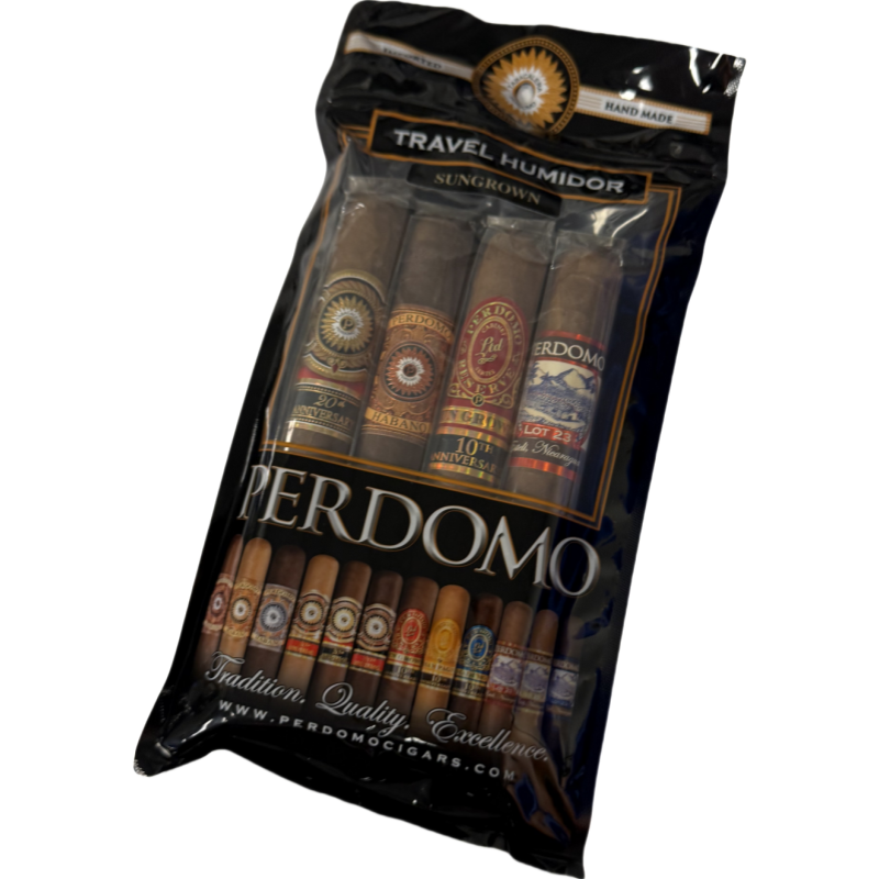 Perdomo Travel Humidor Assorted Sungrown, 4-Cigar Sampler